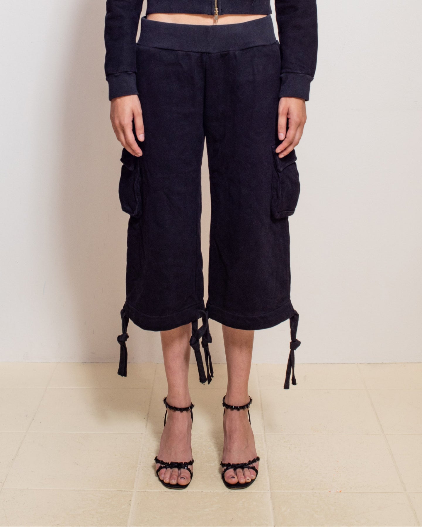 Utility Track Capris in Tactile Grey